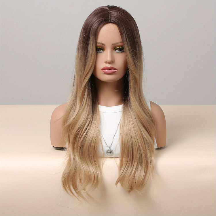 24 Inch Long, Coily, Heat Resistant Pink Body Wave Hair Wigs with Bangs - Synthetic Fiber, Fantasy Theme, Perfect for Daily, Party, Cosplay, Music Festival Use - High-Quality, Soft, Natural-Looking Hair for Women and Girls - Lena & Miles Exquisite Boutique LLC.