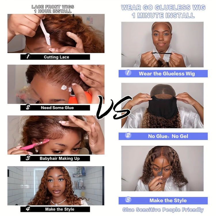 Glueless Wigs Human Hair Pre Cut Lace 4/27 Highlight Ombre Straight Lace Front Wig Human Hair 180% Density 5X5 HD Honey Blonde Lace Front Wig Human Hair For Women Pre Plucked With Baby Hair - Lena & Miles Exquisite Boutique LLC.