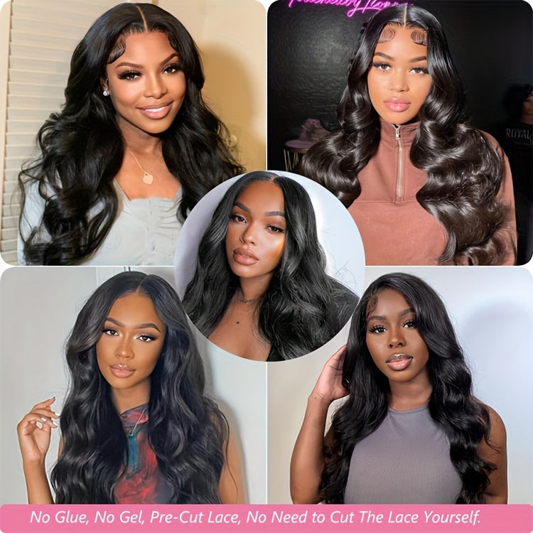 200 Density 13X6 Glueless Wigs Human Hair Pre Plucked Pre Cut Bye Bye Knots 13x6 HD Lace Frontal Wigs Human Hair Body Wave Lace Front Wigs Human Hair For Women 3 Seconds To Wear For Beginners - Lena & Miles Exquisite Boutique LLC.
