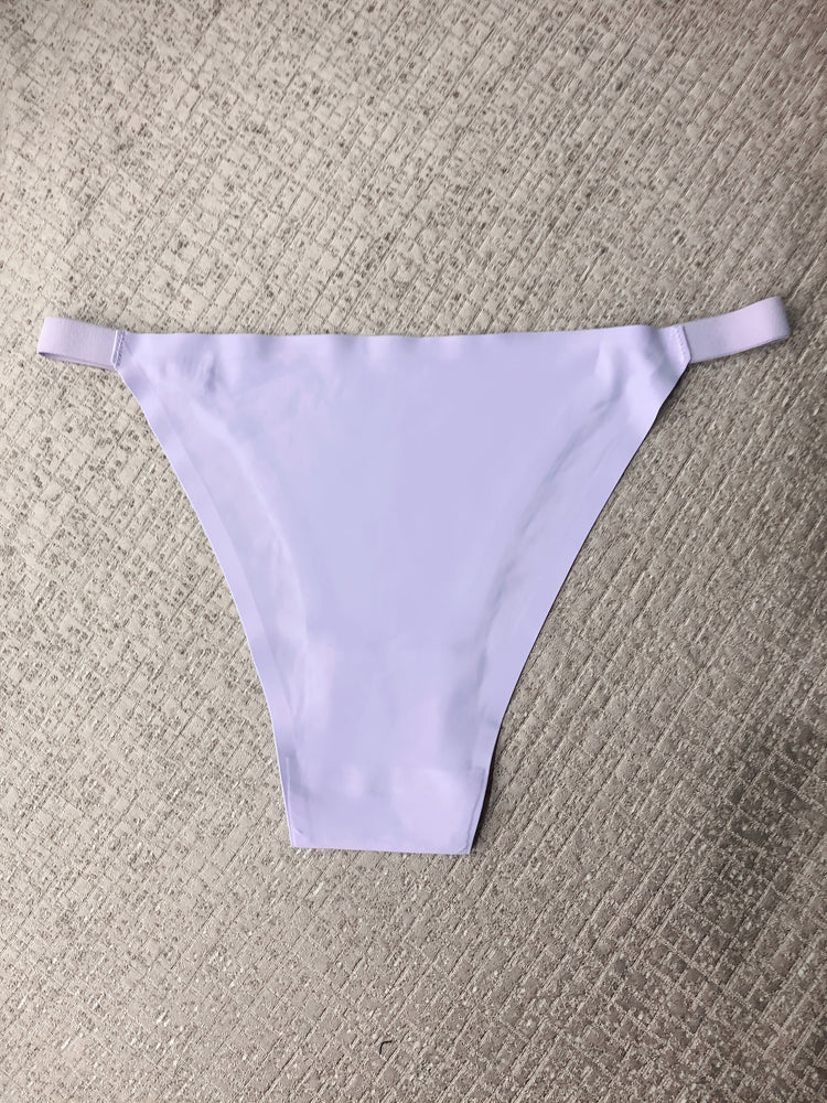 5 Pack Solid Seamless Low Waist Panties, Comfortable Daily Thongs, Women&
