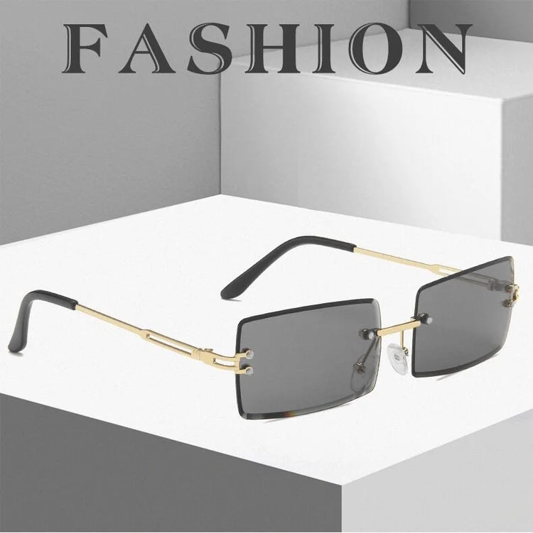 Rimless Square Sunglasses Man Brand Designer - Lena & Miles Exquisite Boutique LLC.