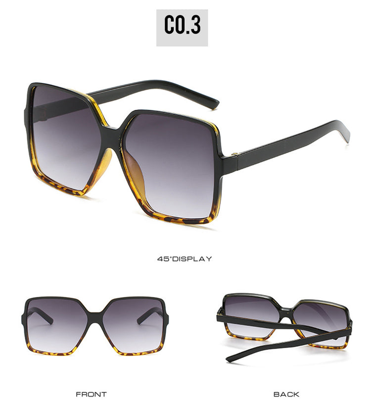 Black Square Oversized Sunglasses Women Big - Lena & Miles Exquisite Boutique LLC.