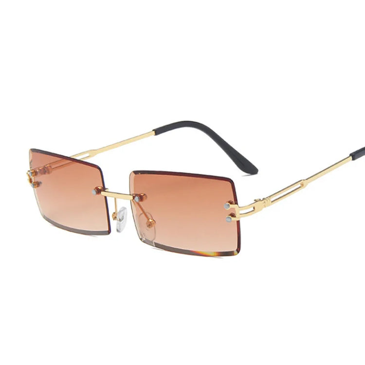 Rimless Square Sunglasses Man Brand Designer - Lena & Miles Exquisite Boutique LLC.