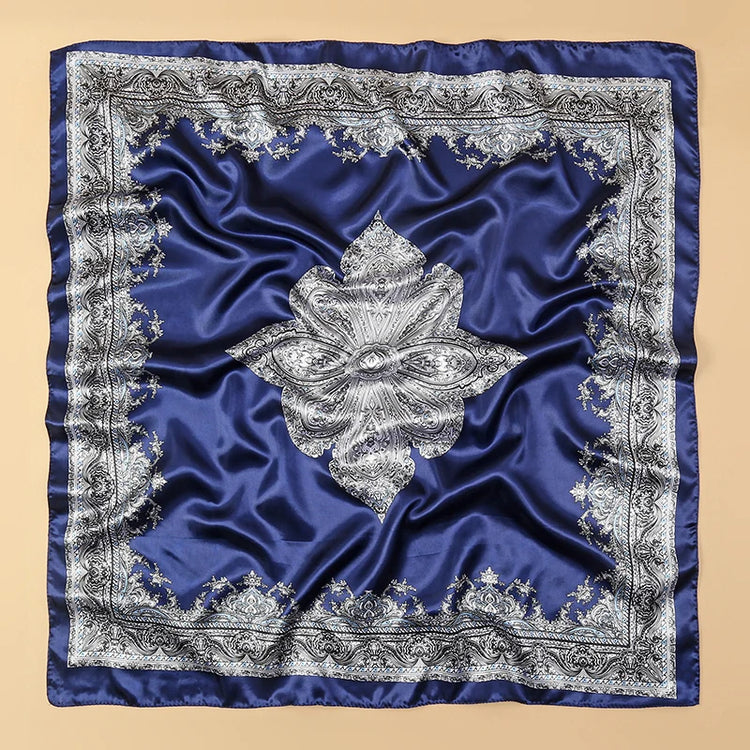 2024 Luxury Brand Bandana Silk Square Leopard Print Scarf Women Satin Shawl Hijab Female Scarves Hair Band Headkerchief - Lena & Miles Exquisite Boutique LLC.