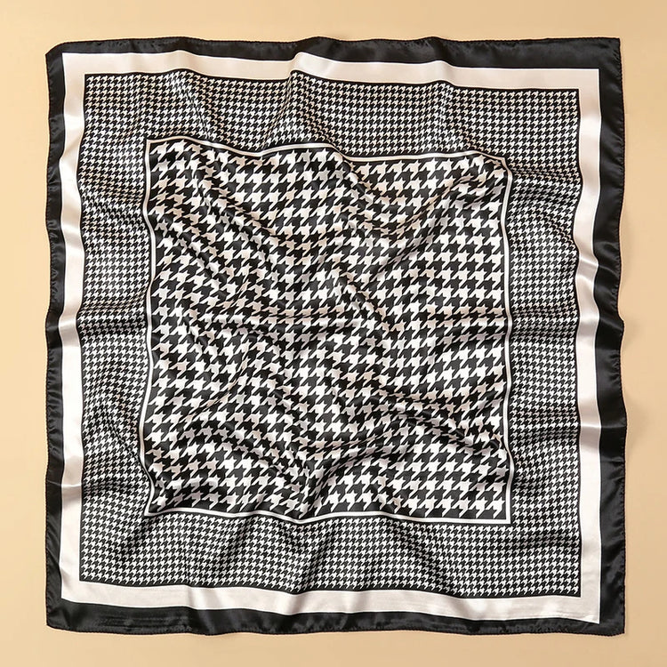 2024 Luxury Brand Bandana Silk Square Leopard Print Scarf Women Satin Shawl Hijab Female Scarves Hair Band Headkerchief - Lena & Miles Exquisite Boutique LLC.