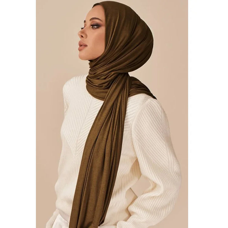 Modal Cotton Jersey Hijab Scarf Long Muslim - Lena & Miles Exquisite Boutique LLC.