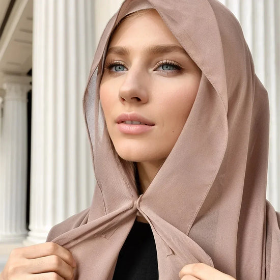Newest Instant Chiffon Hijab with Magnetic Buckle Solid Color Woman Muslim Hijab Scarf Islamic Turban Fashion Headband Shawls - Lena & Miles Exquisite Boutique LLC.
