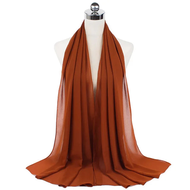 Women Muslim Chiffon Hijab Shawls Scarf - Lena & Miles Exquisite Boutique LLC.