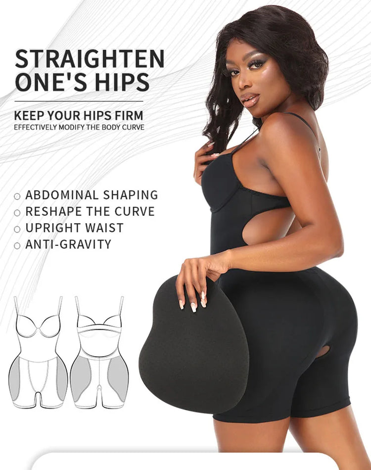 AfruliA Bodysuit Shapewear Padded Hip Enhancer Bra Cushion Butt Lifter Sexy Back Body Shaper Jumpsuits Fajas Colombianas Girdles - Lena & Miles Exquisite Boutique LLC.