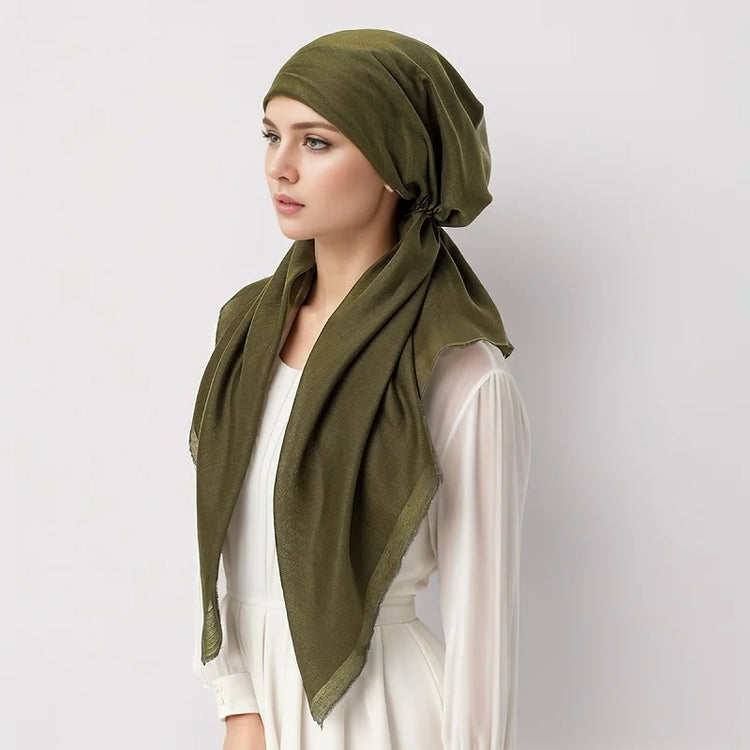 Wholesale Cotton Instant Muslim Hijab Inner Wrap Undercap Triangle Scarf Hijab Plain Islamic Turban Bonnet Soft Headband Hat - Lena & Miles Exquisite Boutique LLC.
