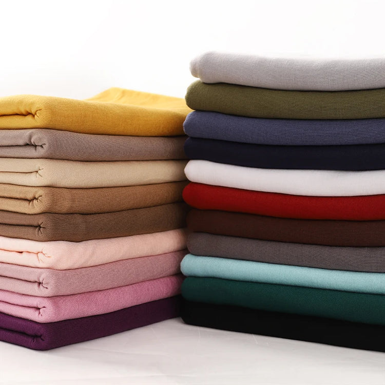 2023 New Modal Cotton Jersey Hijab Scarf Long Muslim Shawl Plain Soft Turban Tie Head Wraps For Women Africa Headband 170x60cm - Lena & Miles Exquisite Boutique LLC.