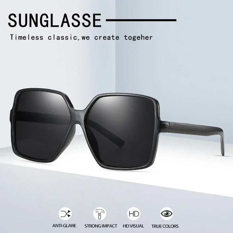 Black Square Oversized Sunglasses Women Big - Lena & Miles Exquisite Boutique LLC.