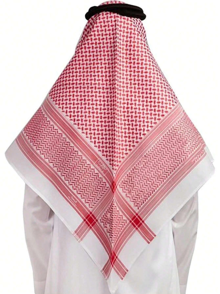 New Arab Shemagh Muslim Keffiyeh Head Wrap Tactical Desert Head Neck Scarf Military Shawl Arabic Scarf Headwear with Agal Rope - Lena & Miles Exquisite Boutique LLC.