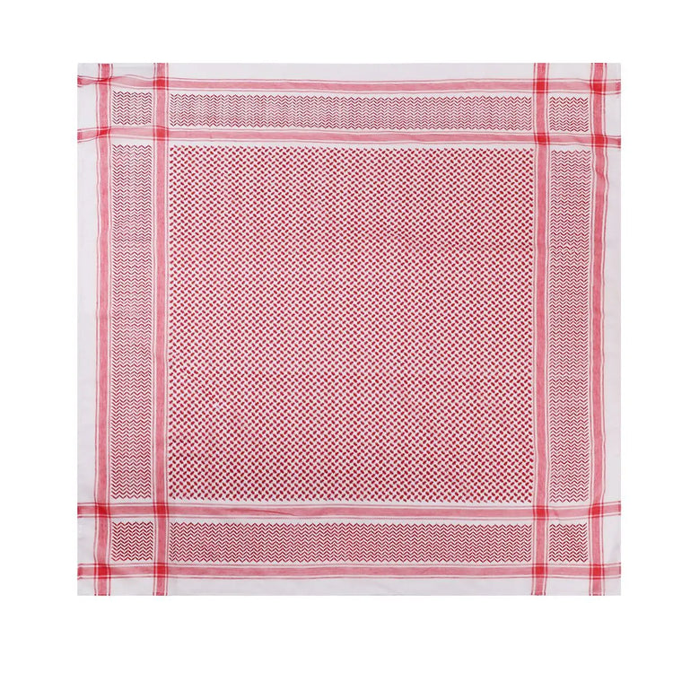 New Arab Shemagh Muslim Keffiyeh Head Wrap Tactical Desert Head Neck Scarf Military Shawl Arabic Scarf Headwear with Agal Rope - Lena & Miles Exquisite Boutique LLC.