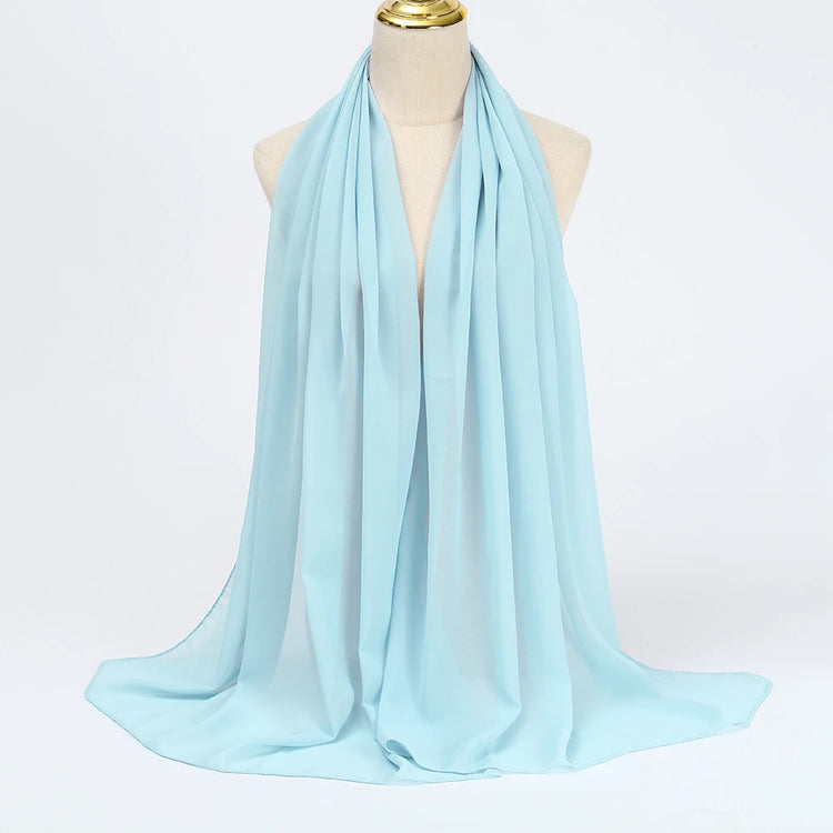 Muslim Chiffon Hijab Scarf Women Long Solid - Lena & Miles Exquisite Boutique LLC.