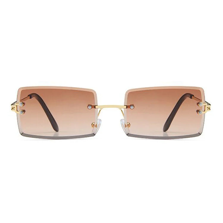 Rimless Square Sunglasses Man Brand Designer - Lena & Miles Exquisite Boutique LLC.
