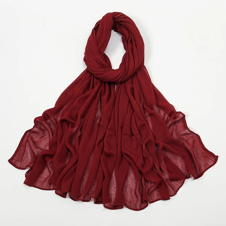 New Crinkle Rayon Hijab For Women Muslim Scarf - Lena & Miles Exquisite Boutique LLC.