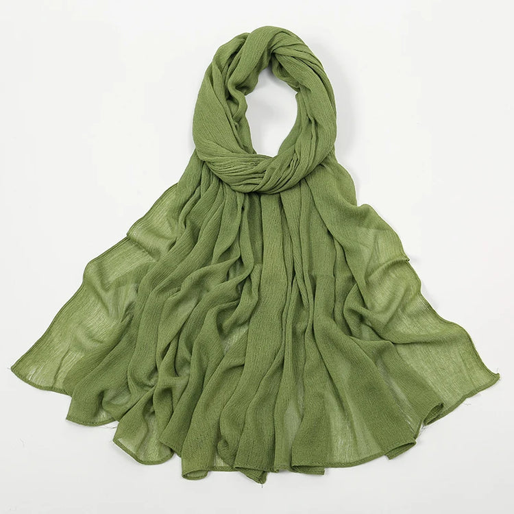 New Crinkle Rayon Hijab For Women Muslim Scarf - Lena & Miles Exquisite Boutique LLC.