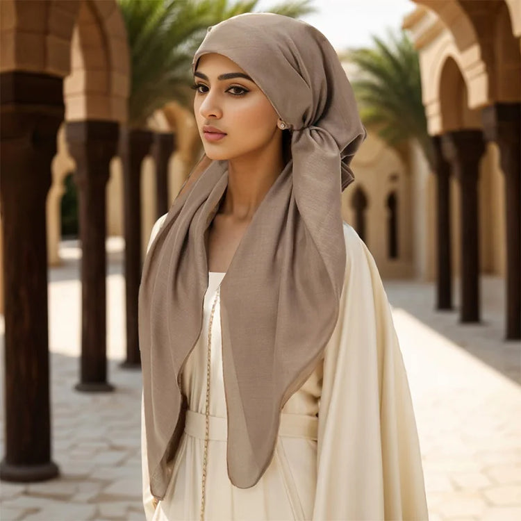Wholesale Cotton Instant Muslim Hijab Inner Wrap Undercap Triangle Scarf Hijab Plain Islamic Turban Bonnet Soft Headband Hat - Lena & Miles Exquisite Boutique LLC.