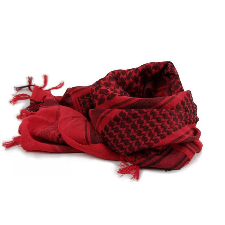 136X133CM Tactical Desert Shemagh Keffiyeh Arab Tessel Scarf Wrap Outdoor Windproof Dustproof Face Protective Scarf Men Women - Lena & Miles Exquisite Boutique LLC.