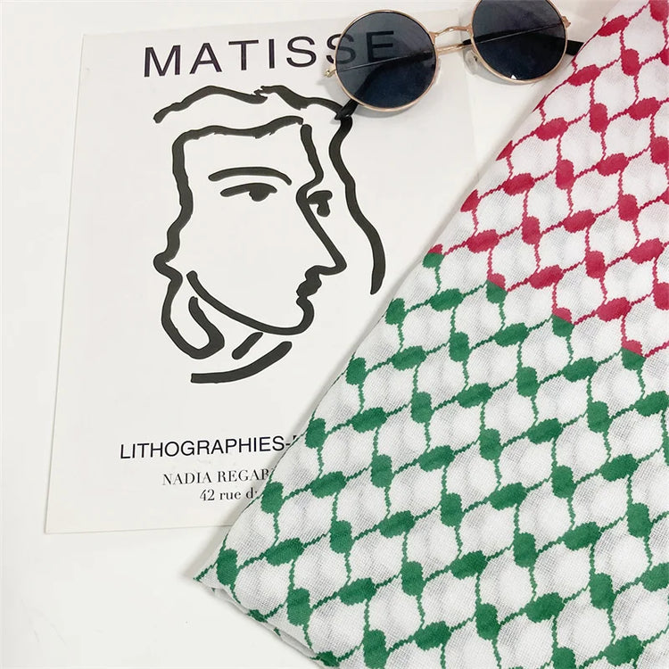 Fashion Printed Cotton Headscarf Middle East Dubai Türkiye Headband Muslim Women Hijab Islam Scarf Female Long Turban - Lena & Miles Exquisite Boutique LLC.