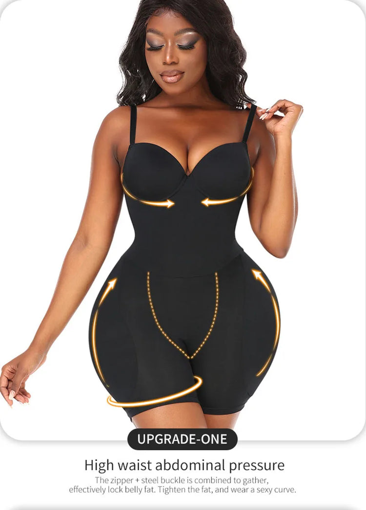 AfruliA Bodysuit Shapewear Padded Hip Enhancer Bra Cushion Butt Lifter Sexy Back Body Shaper Jumpsuits Fajas Colombianas Girdles - Lena & Miles Exquisite Boutique LLC.