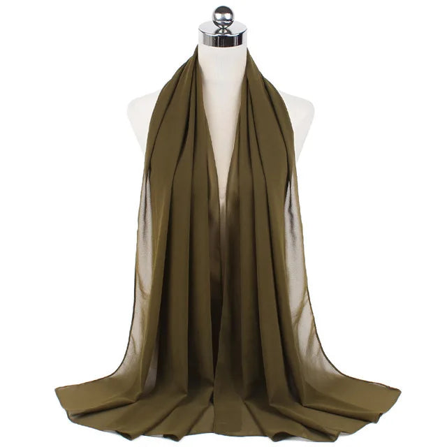 Women Muslim Chiffon Hijab Shawls Scarf - Lena & Miles Exquisite Boutique LLC.