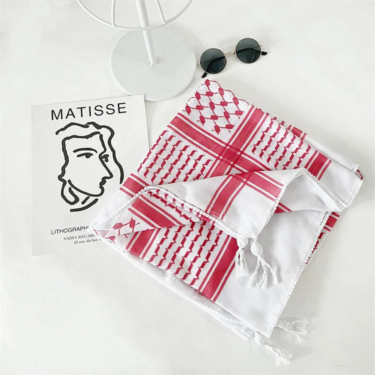 Fashion Printed Cotton Headscarf Middle East Dubai Türkiye Headband Muslim Women Hijab Islam Scarf Female Long Turban - Lena & Miles Exquisite Boutique LLC.