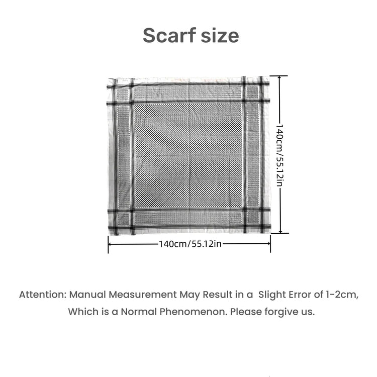 Luxury Design Muslim Men Plaid Print Kerchief - Lena & Miles Exquisite Boutique LLC.