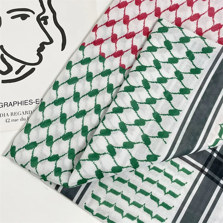 Fashion Printed Cotton Headscarf Middle East Dubai Türkiye Headband Muslim Women Hijab Islam Scarf Female Long Turban - Lena & Miles Exquisite Boutique LLC.