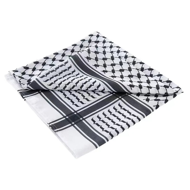 136X133CM Tactical Desert Shemagh Keffiyeh Arab Tessel Scarf Wrap Outdoor Windproof Dustproof Face Protective Scarf Men Women - Lena & Miles Exquisite Boutique LLC.