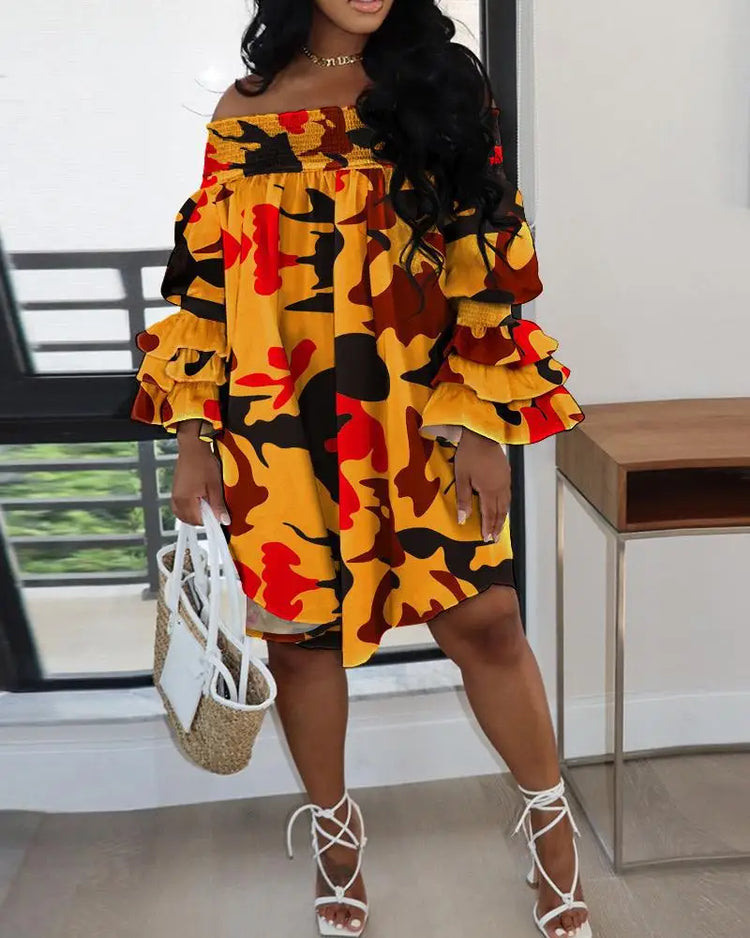 CM.YAYA Chic Women Cascading Ruffles Petal - Lena & Miles Exquisite Boutique LLC.