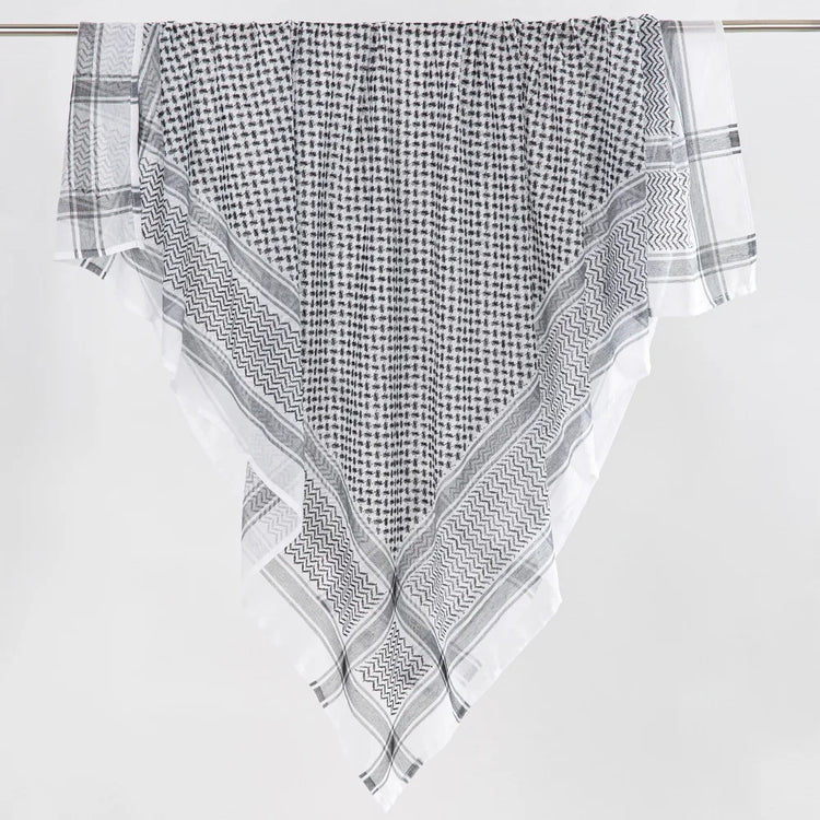 Luxury Design Muslim Men Plaid Print Kerchief Arab Shemagh Dubai Turban Neck Wrap Keffiyeh Arabic Middle East Headcover Shawl - Lena & Miles Exquisite Boutique LLC.