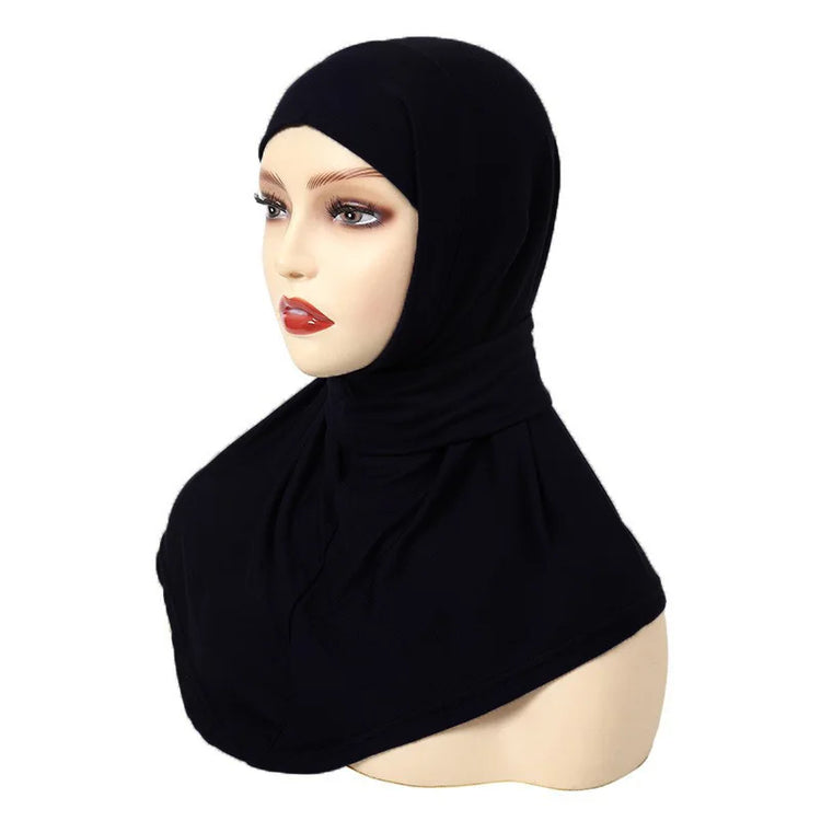 Classical Islam Women Ready To Wear Snap Fastener Hijabs For Woman Full Cover Head Wraps Scarf Turban Caps Turbante Mujer - Lena & Miles Exquisite Boutique LLC.