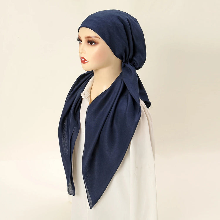 Wholesale Cotton Instant Muslim Hijab Inner Wrap Undercap Triangle Scarf Hijab Plain Islamic Turban Bonnet Soft Headband Hat - Lena & Miles Exquisite Boutique LLC.