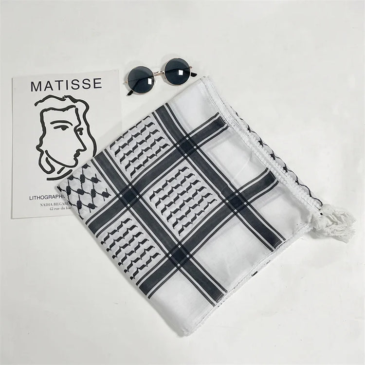 Fashion Printed Cotton Headscarf Middle East Dubai Türkiye Headband Muslim Women Hijab Islam Scarf Female Long Turban - Lena & Miles Exquisite Boutique LLC.
