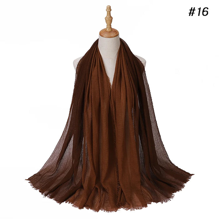Two Color Crinkle Gradient Color Hijab Tie - Lena & Miles Exquisite Boutique LLC.