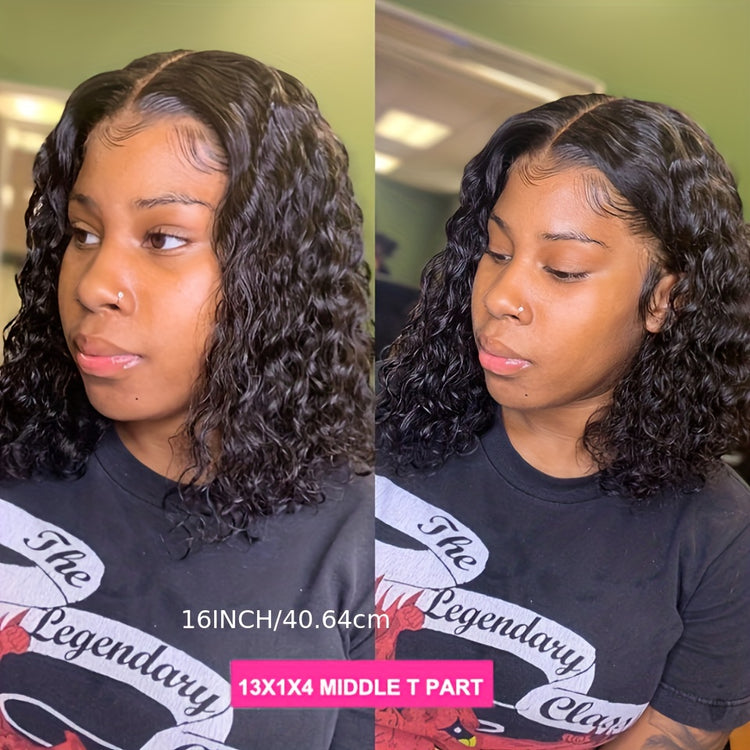 150% Density Water Wave Short Bob Wig 13x4 - Lena & Miles Exquisite Boutique LLC.