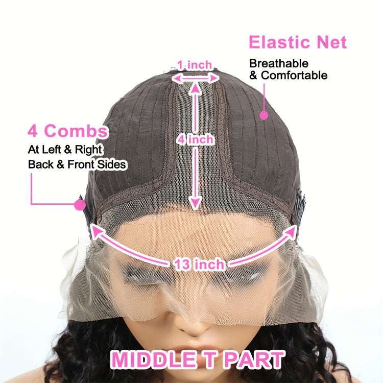 150% Density Water Wave Short Bob Wig 13x4 - Lena & Miles Exquisite Boutique LLC.