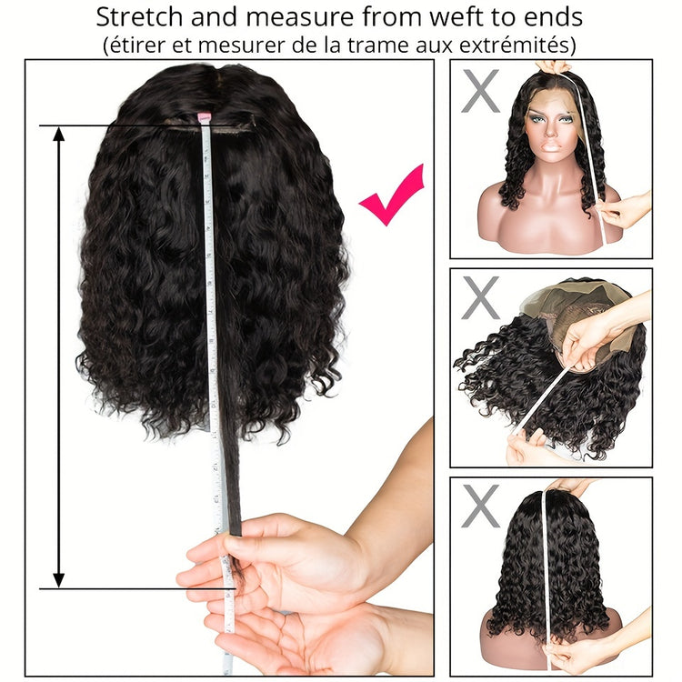 150% Density Water Wave Short Bob Wig 13x4 - Lena & Miles Exquisite Boutique LLC.