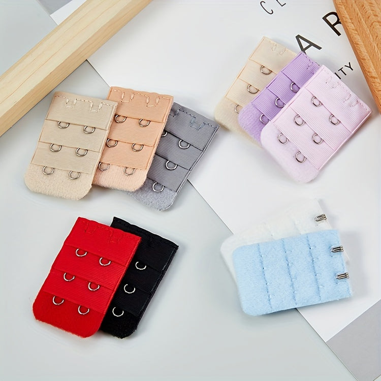 10 Pcs Adjustable 2 Hooks Bra Extenders Buckles for Comfortable Braless Look, Women&