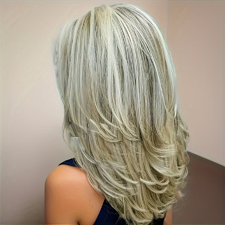 Luxurious Long Blonde Wigs with Highlights - Soft, Layered, Wavy, and Natural-Looking Synthetic Hair for Women - Perfect for Daily Use and Party Events - Lena & Miles Exquisite Boutique LLC.