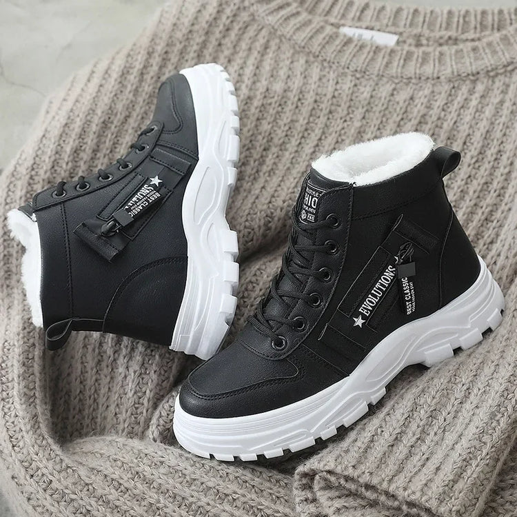 Snow Boots for Women New Casual High-top Warm Sneakers Womens New Platform Ankle Boots Plus Size 45 Zapatillas De Mujer2025 - Lena & Miles Exquisite Boutique LLC.