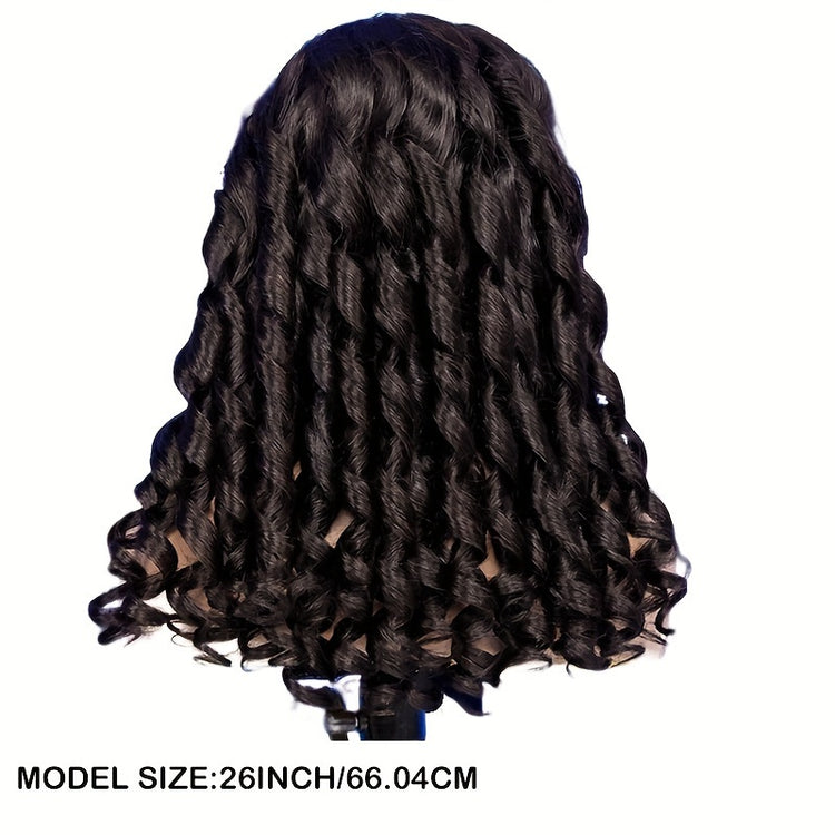 180% Density Bouncy Curly Human Hair Wigs 13x4n Virgin Spiral Curls wig Lace Frontal Human Hair Wigs For Black Women - Lena & Miles Exquisite Boutique LLC.