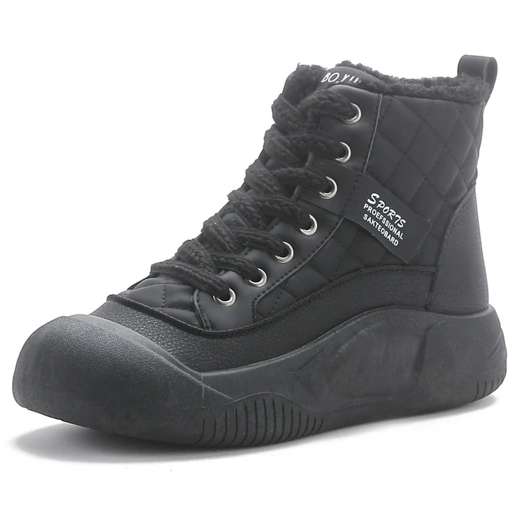 Winter Women Snow Boot Ankle Boots Platform Shoes for Women Keep Warm Sneakers Anti-collision Toe Cap - Lena & Miles Exquisite Boutique LLC.