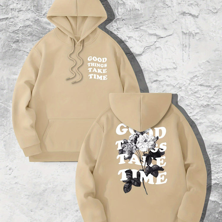 Good Things Take Time Flower Print Men&