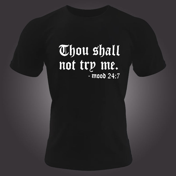 Gothic Style Letter Print Men&