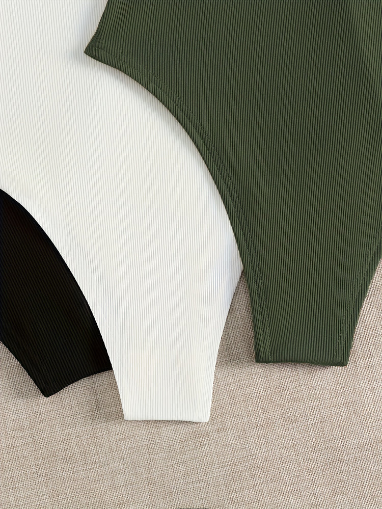 3-Pack Versatile Sleeveless Bodysuits for Women - Form-Fitting Crew Neck Design, Everyday Comfort & Style in a Bodycon Fit - Lena & Miles Exquisite Boutique LLC.