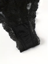 7pcs Floral Lace Cheeky Thongs, Sultry Semi-sheer Low Waist Panties, Women&