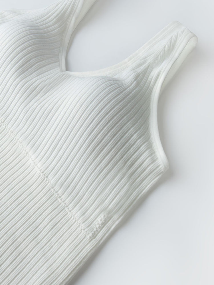 3pcs Comfortable Ribbed Tank Top - Wireless, Detachable Chest Pads, Breathable, Soft, and Seamless Lingerie & Underwear for Women - Casual, Everyday Wear - Lena & Miles Exquisite Boutique LLC.